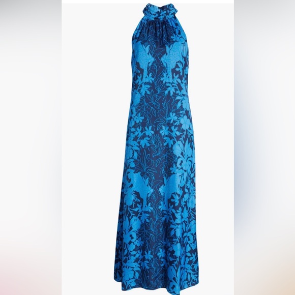 Lilly Pulitzer Dresses & Skirts - Lilly Pulitzer 12 Donita Floral Maxi Dress in Low Tide Navy Like New